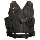Mesh Tactical Vest with Pistol Holster & Belt